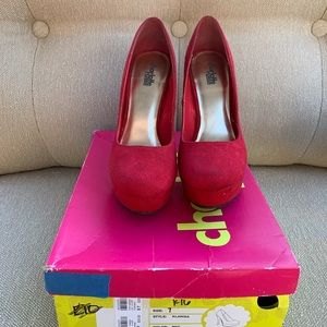 Charlotte Russe Red Klarisa Platform Heels